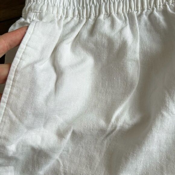 Old Navy High-Waisted White Linen-Blend Pull-On Shorts 3 inch inseam size XL - Picture 6 of 8